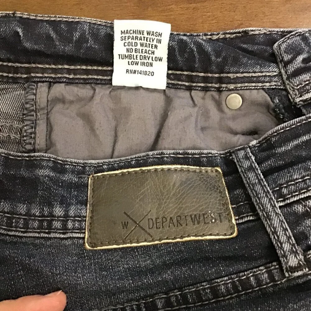 DepartWest 28x32 Trouper Men’s Slim Fit Jeans Stretch Logo DWD220